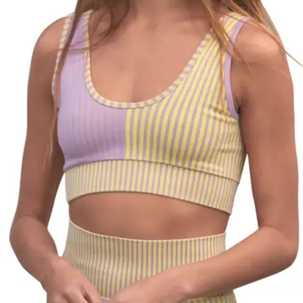 Free People FP Movement Stripe Colorblock Sports Bra